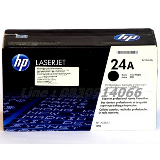 HP Q2624A สีดำ (24A) ตลับหมึกโทนเนอร์แท้ Original เครื่องพิมพ์ เอชพี   Laser jet 1150 , 1150n